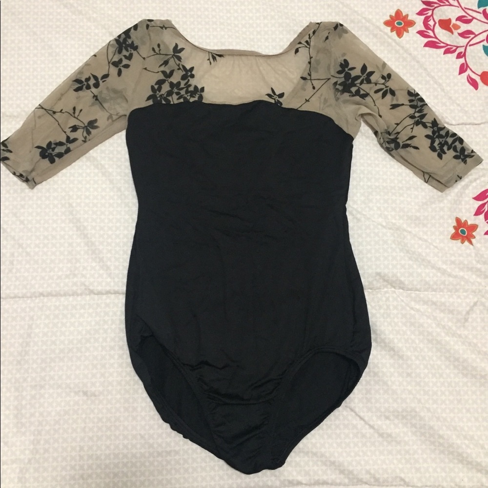 Tan Floral Natalie Dancewear Leotard